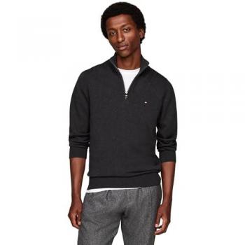 Pull col montant en cachemire et coton Tommy Hilfiger