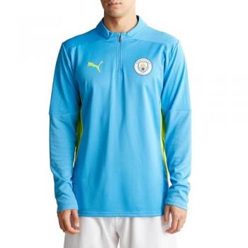 T-Shirt PUMA Manchester City Trainingsoberteil Herren Gr. L, blau (magic blue yellow glow) Herren Shirts