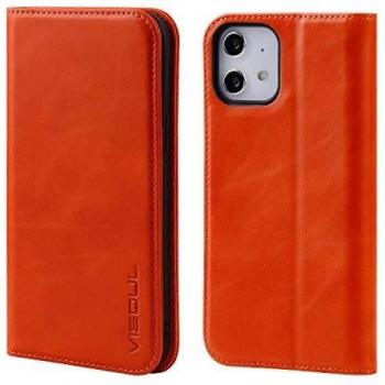 VISOUL Card Holder Case with RFID Blocking – iPhone 12 Mini, Orange
