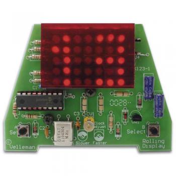 Whadda Soudure Horloge LED 35 DIY Défilement Temps‑Date