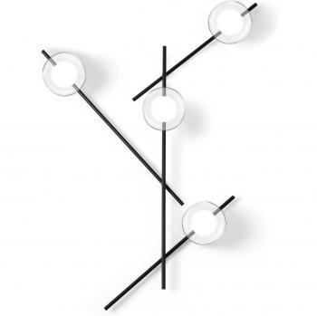 Sforzin Miloox 4-Bulb Clear/Frosted Wall Light