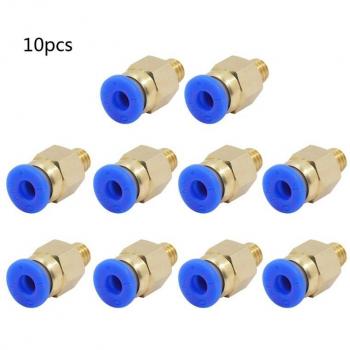 10 Pcs PC4-M6/M10 Male Thread Pneumatic Push-to-Connect Fittings