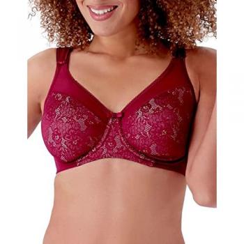 Berlei Beauty Lace Underwired Smoothing Bra in Burgundy