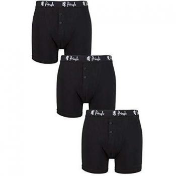 Men's 3 Pack Pringle Button Front Cotton Boxer Shorts