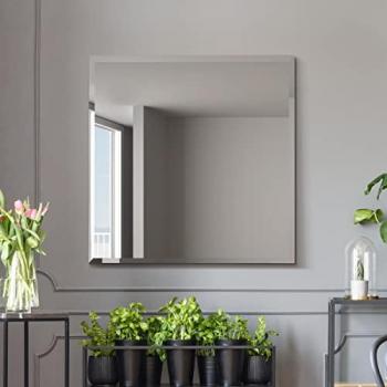 MirrorOutlet Modern Bevelled Square Wall Mirror 31 X 31