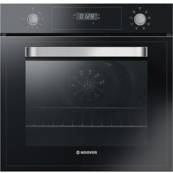 Horno eléctrico Hoover H-OVEN 300 HOT3161BI/E, 70L, Digital, Rejillas antivuelco, Limpieza Hydroeasyclean, Temporizador, Puerta de doble cristal, Ventilador de enfriamiento, 2100W, Negro, Clase A+
