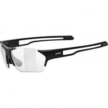 UVEX Sportstyle 202 Small V: Schwarz‑Matte Brille mit Variomatic Smoke Linsen, einheitliche Größe