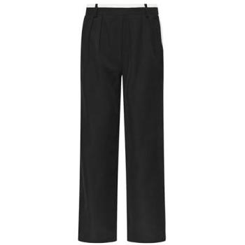 PixieGirl Petite Contrast Waist Black Side‑Striped Wide‑Leg Jeans