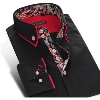 Men's Standard Fit Long Sleeve Cotton Shirt