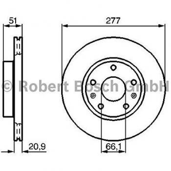 Disco de Freno BOSCH 986478992 Ventilado