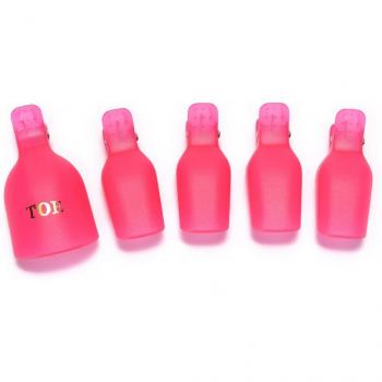 AriesLibra Pink Plastic Gel Polish Remover Caps