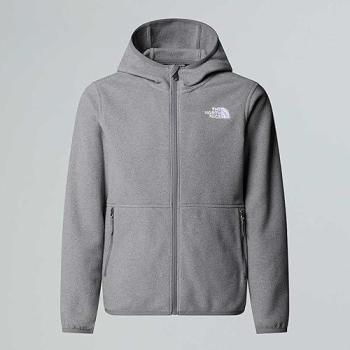 The North Face Teen Kapuzenjacke Glacier Fleece TNF Grau Meliert