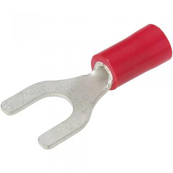 TE Connectivity 34156 Red Partially Insulated Fork Terminal 0.205 mm²