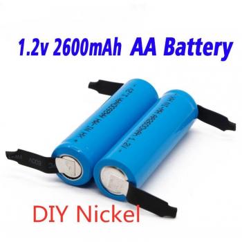 Batería AA 1,2 V 2600 mAh Nwe 2022 NiMH con Pines de Soldadura