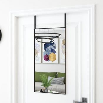 Estantería de Cocina Bajo con Detalle en Aluminio Negro y Cristal Vidaxl