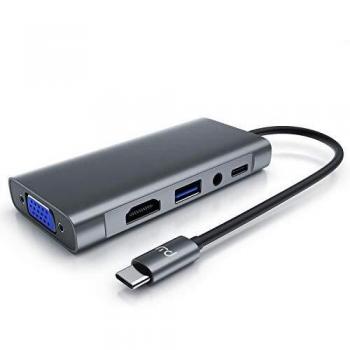 Adattatore Multi‑Porta USB‑C 4K HDMI/VGA con Ricarica PD