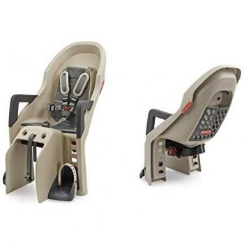 Guppy Maxi CFS Kindersitz in Creme und Grau, gepolstert, für Gepäckträger