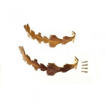 Classic Leaf Curtain Tie Back Hooks Solid Brass