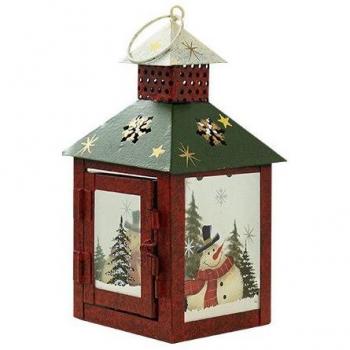 Xmas Santa Lantern Candle Holder