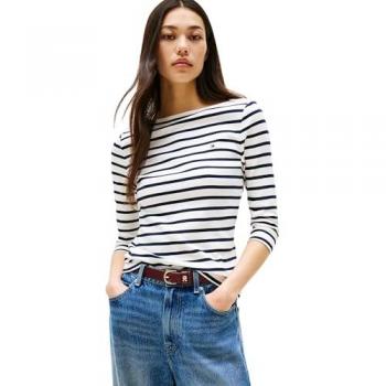 Tommy Hilfiger Blusa WW0WW40589 Bianco Regular Fit – Taglia XL