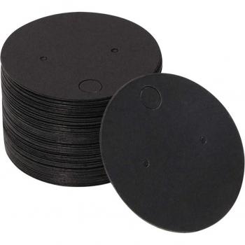 50pcs Small Square Round Kraft Paper Earring Cards