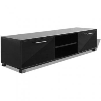 Mobile TV Buffet 120 cm Nero Brillante