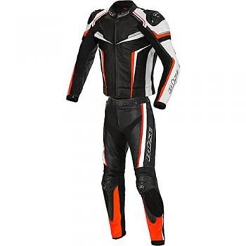 Büse Mille Abbigliamento Moto in Pelle Due Pezzi Nero Bianco Arancione 46