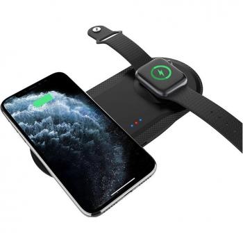 FDGAO 10W Dual‑Charge Pad – Drahtloses Dock für iPhone & Apple Watch