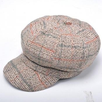 Korean Wool Octagonal Cap for Women
