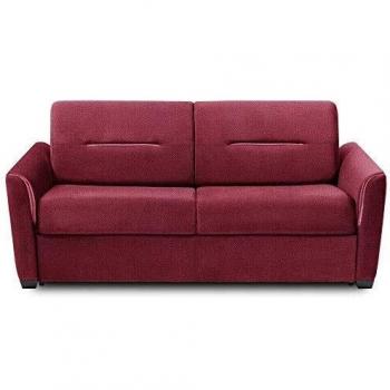 Canapé Express Amazone 120cm Matelas 16cm Velours Rouge