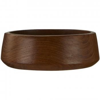 Rustic Brown Teak Service Bowl