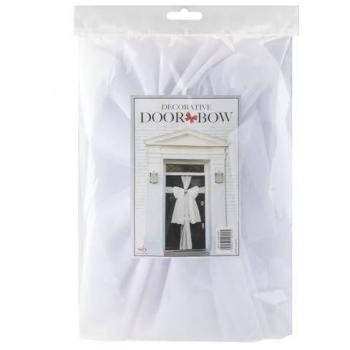 Luxurious White Diamond 52 cm x 35 cm x 5.9 cm Festive Door Bow (Single Unit)
