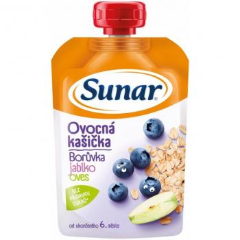 Sunar kašička s borůvkami a jablky, ovesné vločky 120g