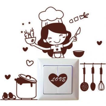 Vinyl Wall Decal Light Switch Sticker for Kitchen and Living Room