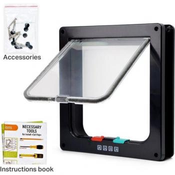 Puerta de acceso inteligente para mascotas con interruptor