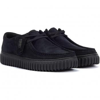 Scarpe Stringate Camoscio Nero Clarks Torhill Lo Uomo Taglia 46
