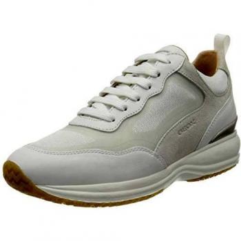 Geox D Happy A, Chaussures Basses Femme, Écru (White/Off White C1352), 41 EU