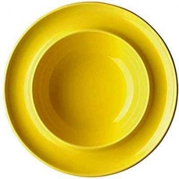 Kristallon Heritage Raised Rim Bowls Yellow Melamine 205mm