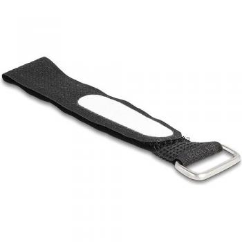 Delock 19606 – Schwarze Klettkabelbinder, 203 mm × 20 mm, 5‑er-Pack