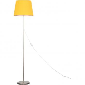 Mustard Shade Floor Lamp in Brushed Chrome