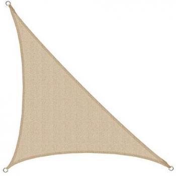 Amanka UV Sonnensegel Dreieck 3,6x3,6x5,1 HDPE Sonnenschutz Garten Beige