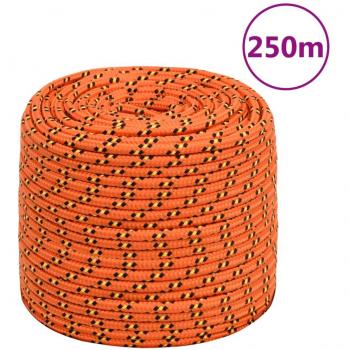 Câble d'amarrage orange 6 mm 250 m polypropylène