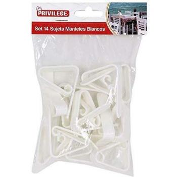 ZURE ETXERAKO SET 14 SUJETA MANTELES 4,5CM BLANCOS