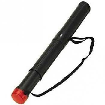 Tube de transport en plastique télescopique 80 mm Noir