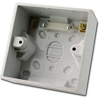 Single-Gang Surface-Fixing Outlet Box, 44mm Depth, Set of 10