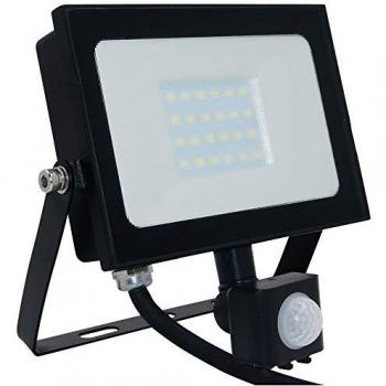 Phoebe 20W LED Floodlight PIR Sensor Cool White Black IP65