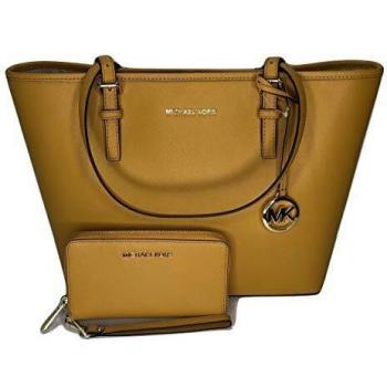 MICHAEL Michael Kors Jet Set Travel MD Carryall Tote avec portefeuille/wristlet plat pour téléphone Michael Kors Jet Set Travel