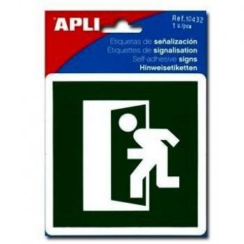 Signalétique Apli sortie de secours autocollante 11,4 cm