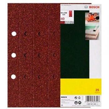 Set de 25 feuilles abrasives perforées pour ponceuse 93 x 230 mm