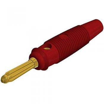 Fiche Banane 4 mm Droit Rouge BUELA 30 K AU 930727701 mâle 1 pièce